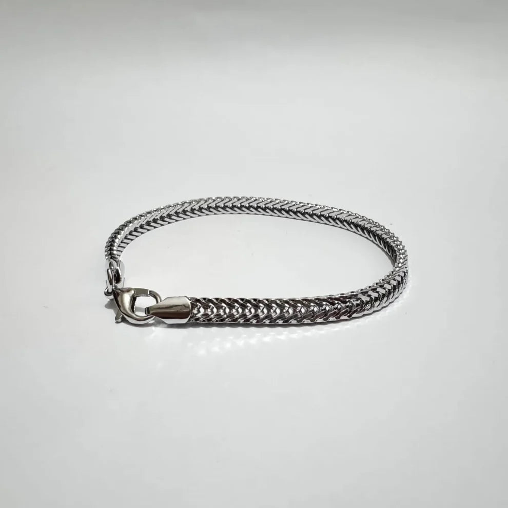 Stylish Men & Women Cuban Link Chain Spinner Ring and Bracelet Jewelry Sets